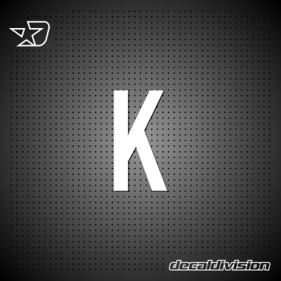 Vinyl Letter K - DIN